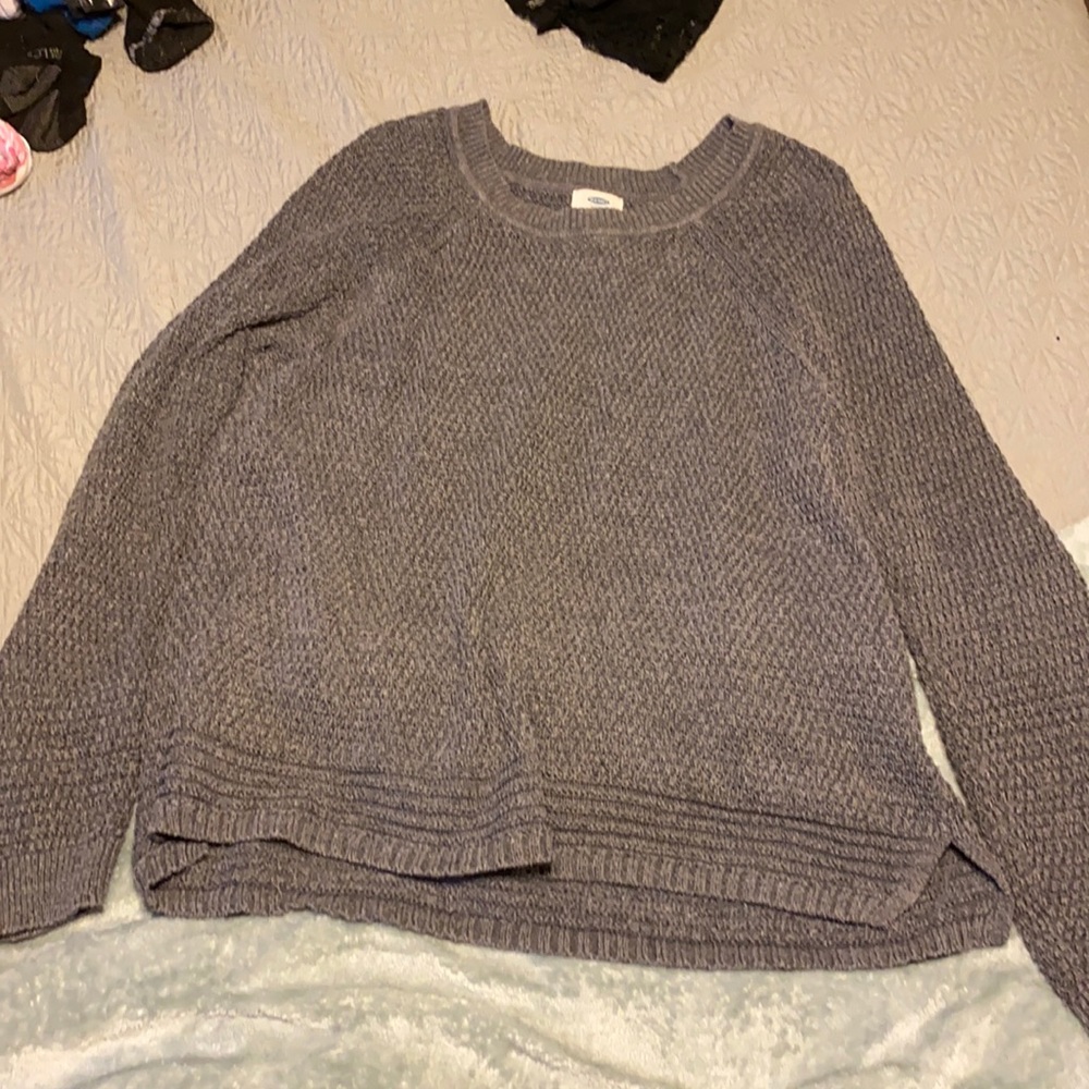 Grey knit sweater